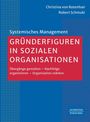 „Gründerfiguren in sozialen Organisationen“. Blau-rotes Buchcover mit Punkten. Autoren: Christina von Rotenhan, Robert Schmucki.