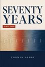 "SEVENTY YEARS" oben, "SINCE 1956" darunter in Rot, unten "CORWIN ASHBY"; Hintergrund im Farbverlauf mit Linien.