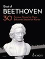 "Best of BEETHOVEN: 30 Famous Pieces for Piano, Bekannte Stücke für Klavier." Büste von Beethoven über Klaviertasten.