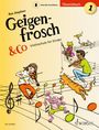 "Ros Stephen Geigenfrosch & Co Violinschule für Kinder. Ein Mädchen und Junge spielen Geige mit Tieren; Schellfisch, Maus."