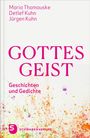 „GOTTES GEIST“ in großen pinken Buchstaben, darunter „Geschichten und Gedichte“. Farbige Sprenkel im Hintergrund.