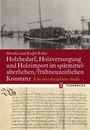 Monika und Ralph Röber: Holzbedarf im spätmittelalterlichen Konstanz. Schwarzweiß-Foto eines Holztransports auf Wasser.
