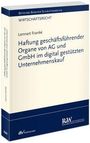 Haftung geschäftsführender Organe von AG und GmbH im digital gestützten Unternehmenskauf. Cover eines Fachbuches.