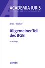 Hans Brox: Allgemeiner Teil des BGB, Buch