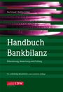 "Handbuch Bankbilanz: Bilanzierung, Bewertung und Prüfung" von Paul Scharpf/Mathias Schaber, 10. Ausgabe. Ein Logo unten.
