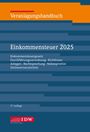 Veranlagungshandbuch, Einkommensteuer 2025, 77. Auflage. Unten IDW Verlag GmbH Logo. Dominante Blau- und Orangetöne.