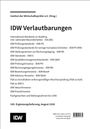 IDW Verlautbarungen über Prüfungs- und Rechnungslegungsstandards. Ergänzungslieferung, August 2026. Logo: IDW.