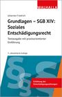 Titel: Grundlagen – SGB XIV: Soziales Entschädigungsrecht. Autorenname: Johannes Friedrich. Farbiges Design mit Paragraf-Zeichen.