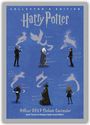 Illustration: "Harry Potter" Collector's Edition 2024 Deluxe Kalender mit Figuren und deren Patronus-Tiere.