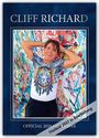 Titel: "CLIFF RICHARD", "OFFICIAL 2026 CALENDAR", "Titelbild 2027 in Bearbeitung". Mann vor buntem Hintergrund.