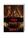 „Netflix Stranger Things 2027“. Illustration mit Figuren und düsterem Hintergrund.
