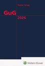 Text: "GuG 2026", "Werner Verlag". Unten Logo von Wolters Kluwer. Dunkelblauer Hintergrund mit roten Linien.
