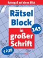 Eberhard Krüger: Rätselblock in großer Schrift 143 (5 Exemplare à 2,99 EUR), Buch