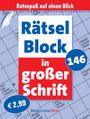 "Rätsel Block in großer Schrift". Oben: "Ratespaß auf einen Blick". Preis: €2,99. Logo unten: "Bassermann Rätsel".