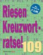 Cover: „Riesen Kreuzworträtsel 109“ in großen lila Zahlen. Rundes, blaues Label: „Über 140 Rätsel für €3,99“.