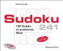 Eberhard Krüger, Sudoku 241, 192 Sudoku im praktischen Block, mit Lösungen, €2,99 UVP. Hintergrund: Sudoku-Gitter.