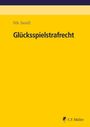 "Glücksspielstrafrecht" von Nik Sarafi. Gelbes Cover mit blauem Titel und kleinem Logo unten rechts.