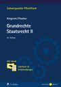 "Schwerpunkte Pflichtfach: Grundrechte, Staatsrecht II, 42. Auflage. Mit ebook. Lehrbuch & Entscheidungen." Zahnräder im Hintergrund.