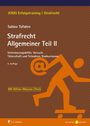 Text: "Strafrecht Allgemeiner Teil II", "Mit Online-Wissens-Check". Illustration: Person mit @-Symbol, Skateboard.