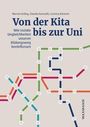 "Von der Kita bis zur Uni: Wie soziale Ungleichheiten unseren Bildungsweg beeinflussen." Bunte Linienkarten-Illustration.