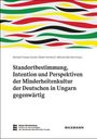 Text: "Standortbestimmung, Intention und Perspektiven der Minderheitenkultur der Deutschen in Ungarn gegenwärtig." Oben bunte Wellen.