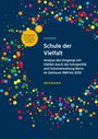 "Schule der Vielfalt", Analyse von 1990–2020. Bunte Punkte auf dunkelblauem Hintergrund, zentrales Gestaltungselement.