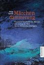 Titel: "Märchendämmerung". Untertitel: "Eine kurze Geschichte der Märchen vom Anfang der Welt bis zur Künstlichen Intelligenz". Autorenname: Helge Gerndt. Hintergrund: Abstrakte Malerei in Blau- und Violetttönen.