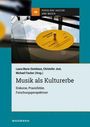 Titel: Musik als Kulturerbe. Oben eine gelbe Schallplatte. Unten WAXMANN.