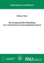 "Unternehmen und Steuern" oben, "Helena Thor" zentriert, gefolgt von einem Titel zur steuerlichen Behandlung von Carried Interest. Logos unten.