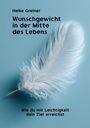 „Heike Greiner: Wunschgewicht in der Mitte des Lebens. Wie du mit Leichtigkeit dein Ziel erreichst.” Eine weiße Feder.