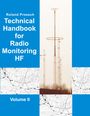 "Technical Handbook for Radio Monitoring HF, Volume II". Links blauer Hintergrund, rechts Funkmast, darunter Wetterkarten.