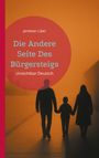 Titel: "Die Andere Seite Des Bürgersteigs" von Jembiter Liber. Silhouette einer Familie im orangefarbenen Licht.