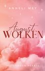 Texte: "ANNELI MEY", "August WOLKEN", "VECHTINGEN HEARTS". Rosa Wolken, Sterne, Bäume im Hintergrund.