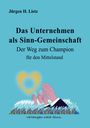 „Das Unternehmen als Sinn-Gemeinschaft“, „Der Weg zum Champion für den Mittelstand“, Illustration: Wellen, Hände, Herz.