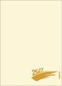 Text „2027“ in goldener Schrift und „KORSCH“ seitlich. Beige Hintergrund, goldener Pinselstrich darunter.