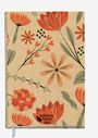 "edition natur 2027" auf floralem Muster mit roten und orangen Blüten und grünen Blättern; Naturdesign.
