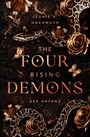 Ein Schlangen- und Rosendesign, Text: "Leonie S. Hochmuth, The Four Rising Demons, Der Anfang".