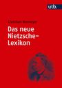 „Das neue Nietzsche-Lexikon“ von Christian Niemeyer, roter Hintergrund, Illustration eines Mannes im Profil.