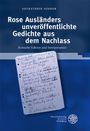 Annkathrin Sonder: Rose Ausländers unveröffentlichte Gedichte aus dem Nachlass, Buch