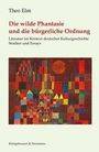 „Die wilde Phantasie und die bürgerliche Ordnung“ von Theo Elm. Bunter, abstrakter Kunststil mit geometrischen Formen.