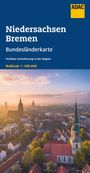 : ADAC Bundesländerkarte Deutschland 03 Niedersachsen, Bremen 1:300.000, KRT