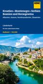 : ADAC Länderkarte Kroatien, Montenegro, Serbien, Bosnien und Herzegowina 1:750.000, KRT