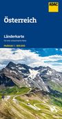 „Österreich. Länderkarte für eine unbeschwerte Reise. Maßstab 1:300.000.“ Logo oben: ADAC. Darunter Berglandschaft mit Straße.
