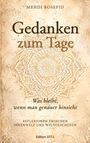 „Gedanken zum Tage“, „Was bleibt, wenn man genauer hinsieht“. Hintergrund: filigranes Mandala, beige Töne.