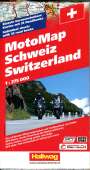: Schweiz MotoMap 1:275 000 Motorradkarte, KRT
