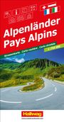 : Hallwag Strassenkarte Alpenländer 1:750.000, KRT