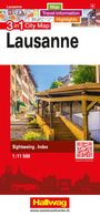 : Hallwag Stadtplan Lausanne, KRT