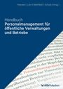 Oben: "Hansen | Lühr | Mehrfeld | Scholz (Hrsg.)". Groß: "Handbuch Personalmanagement für öffentliche Verwaltungen und Betriebe". Unten ein Buchtext, "Personalmanagement" rot. KSV Medien Logo.