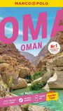 "MARCO POLO", "OMAN", "Nr.1 Meistgekaufter Reiseführer", "URLAUBSPLANER", "ERLEBNISGARANTIE", "TOUREN APP", "Insider Tipps". Bewaldete Schlucht mit Fluss.