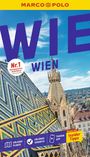 "WIE", "WIEN", "Nr. 1 meistgekaufter Reiseführer", "Urlaubsplaner", "Erlebnisgarantie", "Touren-App", "Insider Tipps". Gebäude mit buntem Dach.